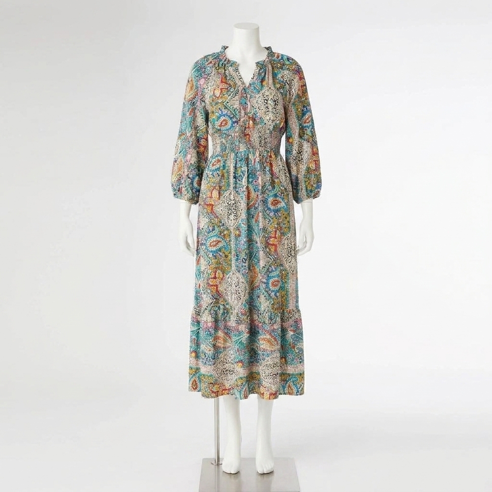 NEW COCO + CARMEN lotus maxi dress in blue